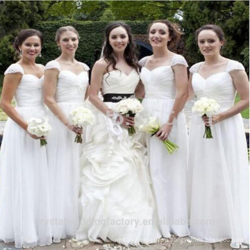 Оптовая хорошее качество новые дешевые формальные длинные пляж платье невесты с Cap рукавом LB24